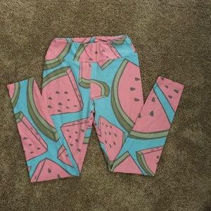 Lularoe OS watermelon leggings